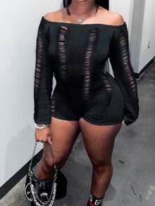 Áo len nữ kết hợp Lộ Lưng Bị tách màu trơn Gợi cảm - màu đen - Xem 3