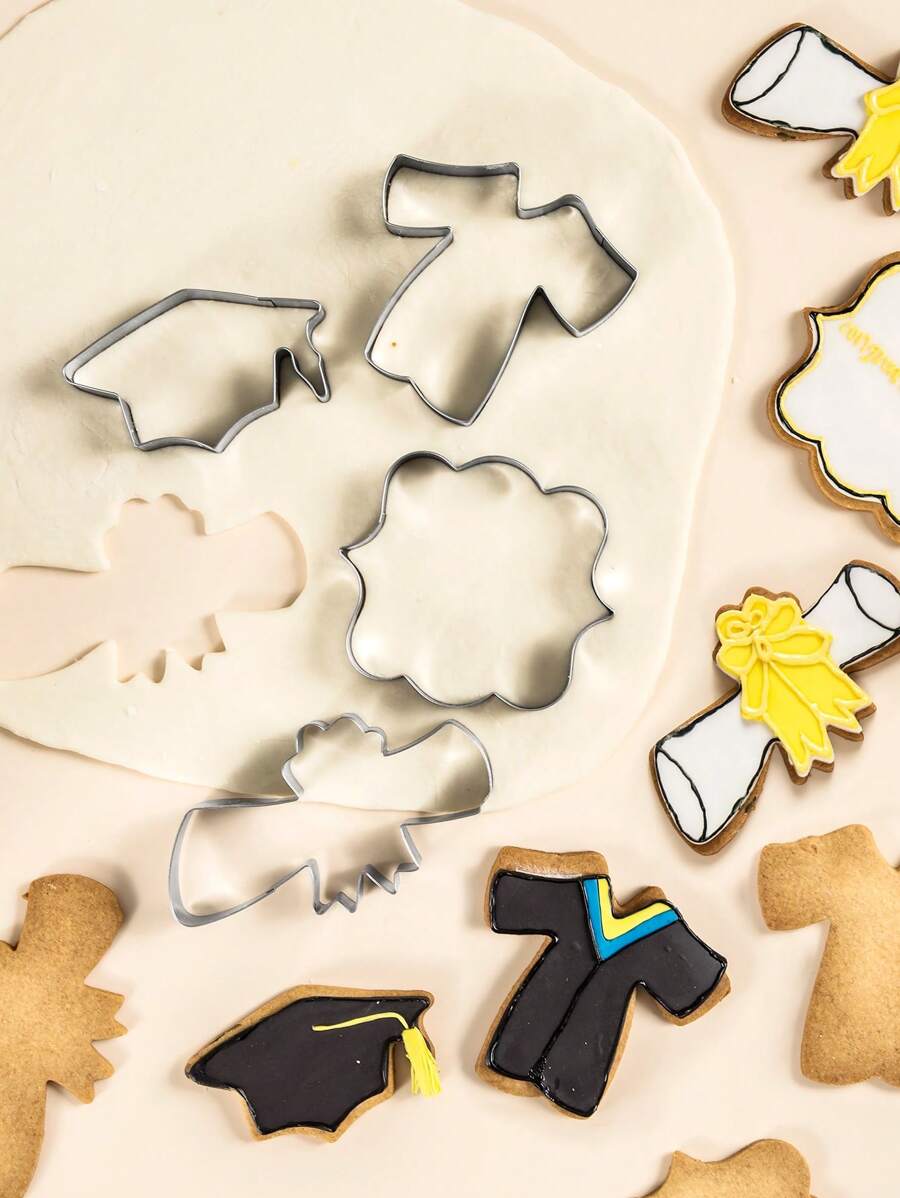 1 Bộ Khuôn Cắt Cookie Kim Loại - Lễ Tốt Nghiệp Sinh Viên - Bạc - Xem 1