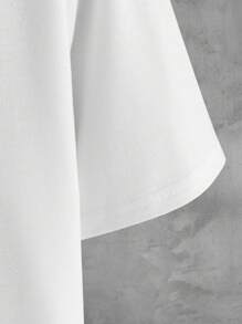 Manfinity Homme Men Letter Graphic Tee & Sweatpants - Black and White - View 6