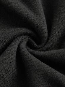 ROMWE Goth Solid Criss Cross Cami Dress - Black - View 4