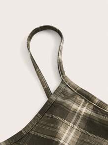 SHEIN EZwear Plaid Print Cami Dress - Multicolor - View 3