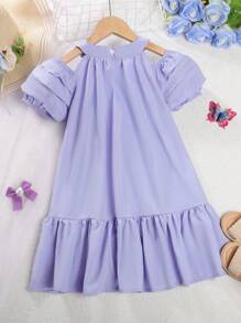SHEIN Vestidos de Niñas (3-7) - Púrpura malva - Ver 2