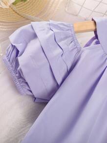 SHEIN Vestidos de Niñas (3-7) - Púrpura malva - Ver 6