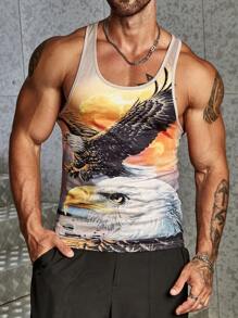 Manfinity LEGND Men Eagle Print Tank Top - Multicolor - View 1