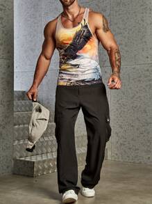 Manfinity LEGND Men Eagle Print Tank Top - Multicolor - View 2