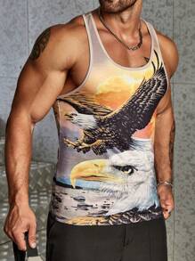 Manfinity LEGND Men Eagle Print Tank Top - Multicolor - View 4