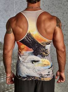 Manfinity LEGND Men Eagle Print Tank Top - Multicolor - View 5