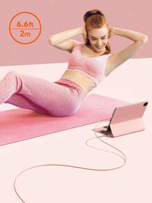 JMMO iPhone 数据线，硅胶 USB-A 转闪电数据线，USB 转闪电数据线 6.6 英尺/2 米 [Apple MFi 认证] 圣诞礼物，秋冬必备品