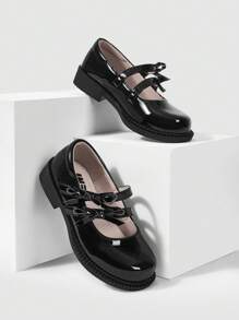 Chicas Zapatos mary jane con diseño de lazo preppy para exterior