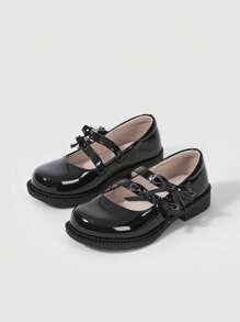 Chicas Zapatos mary jane con diseño de lazo preppy para exterior