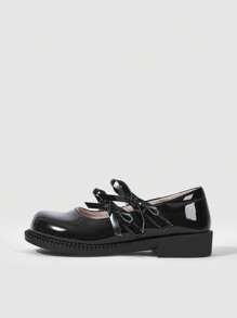 Chicas Zapatos mary jane con diseño de lazo preppy para exterior