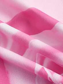 SHEIN ICON Áo hai dây Plus Size Lộ Lưng Hội Chữ thập Vắt Hoa Giải trí - Hồng - Xem 3