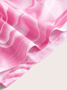 SHEIN ICON Áo hai dây Plus Size Lộ Lưng Hội Chữ thập Vắt Hoa Giải trí - Hồng - Xem 4