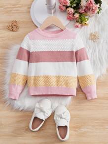 SHEIN Cô Gái Trẻ Khối màu Áo len - Nhiều màu - Xem 1