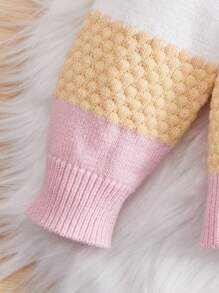 SHEIN Cô Gái Trẻ Khối màu Áo len - Nhiều màu - Xem 3