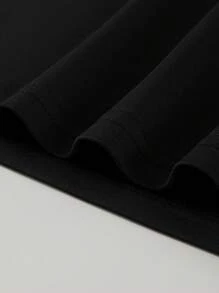 Men Letter Graphic Tee - Black - View 4