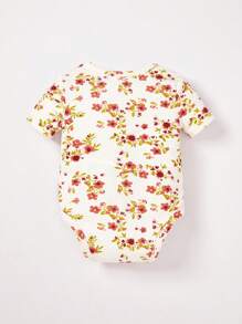 Cozy Pixies 女嬰3入組花卉和字母圖案連體衣