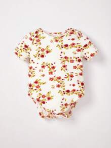 Cozy Pixies 女嬰3入組花卉和字母圖案連體衣