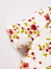 Cozy Pixies 女嬰3入組花卉和字母圖案連體衣