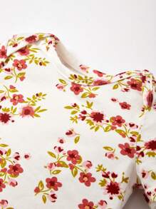 Cozy Pixies 女嬰3入組花卉和字母圖案連體衣