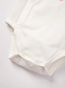 Cozy Pixies 女嬰3入組花卉和字母圖案連體衣