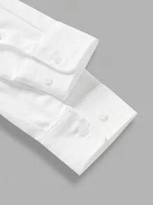 Manfinity NiteLyfe Men Solid Button Front Shirt - White - View 3