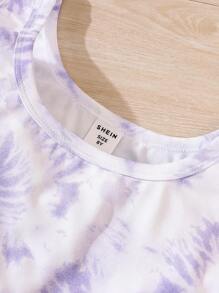 Tween Girl Tie Dye Tank Top & Wide Leg Pants - Multicolor - View 4