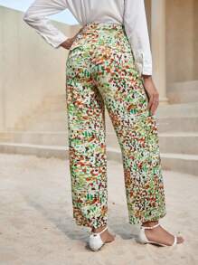 GENKIRA Allover Print Wide Leg Pants - Multicolor - View 2