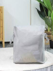 SHEIN 1入組素色可折疊衣服收納袋,灰色滌綸被子包, - 灰色 - 查看 2