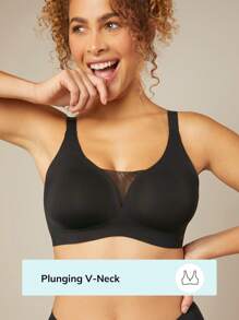 LUVLETTE Midsummer Luv Plunge Bralet - Black - View 3