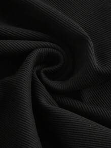 Modmama Maternity Casual Everyday Commute Solid Color Short Sleeve Fitted Dress - Black - View 4