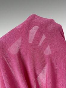 Allurite Twist Front Split Thigh Cami Dress - Hot Pink - View 7