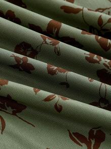 SHEIN MOD Vestido de tirantes con estampado floral pecho con fruncido bajo sirena - Multicolor - Ver 4