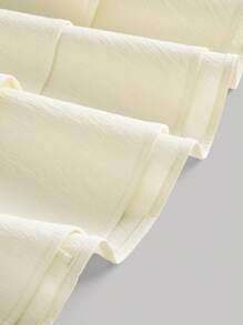 SHEIN MOD 素色繞頸層疊下擺掛脖洋裝 - 米色 - 查看 4