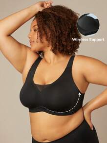 LUVLETTE Plus Midsummer Luv Plunge Bralet - Black - View 12