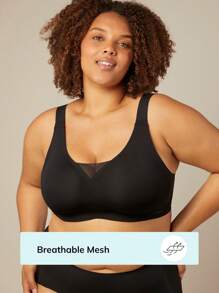 LUVLETTE Plus Midsummer Luv Plunge Bralet - Black - View 4