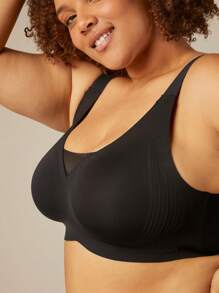 LUVLETTE Plus Midsummer Luv Plunge Bralet - Black - View 8