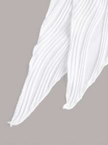 SHEIN ICON 前扭結不對稱下擺抹胸上衣 - 白色 - 查看 3