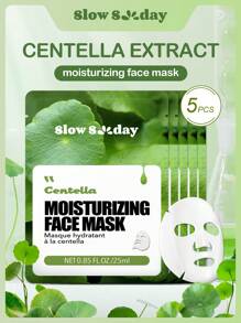 SlowSunday 5片装积雪草面膜，天然植物萃取系列，补水保湿，抗衰老，提亮肤色，舒缓肌肤，韩国面膜，女士适用，补水滋养，深层补水舒缓肌肤，韩妆，派对必备 - Centella - 查看 6