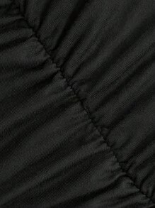 SHEIN Teen Girl Ruched Ruffle Hem Cami Dress - Black - View 4