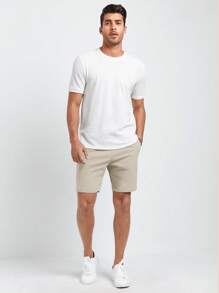 Manfinity VCAY Men Solid Slant Pocket Shorts