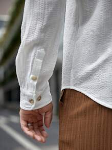 Manfinity NXTstreet Hombres Camisa unicolor con botón