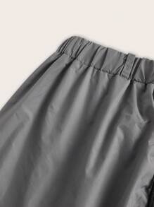 SHEIN ICON Váy nữ Dây kéo Xù màu trơn Giải trí - Màu xám đen - Xem 8