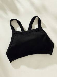 حمالة صدر موحدة اللون مكشوف الظهر - الأسود - مشاهدة 5