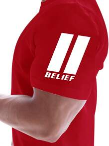 Manfinity Sport Corelite Áo thun thể thao họa tiết bạn trai Manfinity Fitness dành cho nam Áo tập luyện Áo tập luyện Bóng rổ Áo thun họa tiết trở lại trường Áo thun họa tiết bạn trai dành cho nam, Quần áo tập luyện Áo tập luyện Giáng sinh Thoáng khí - Màu Đỏ Sâu - Xem 3