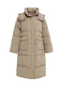 DAZY Zip Up Snap Button Hooded Puffer Thick Coat ,Winter Women Clothes,Winter Coat Women - Khaki - View 9