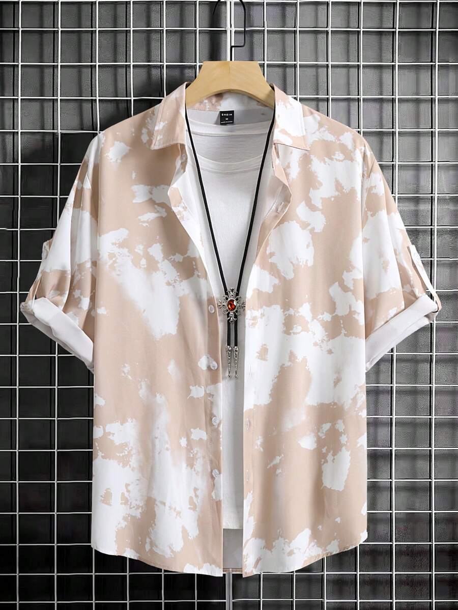 Manfinity Hypemode Men Tie Dye Shirt Without Tee - Multicolor - View 1