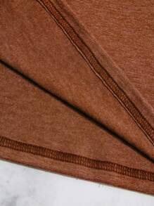 INAWLY Floral And Sun Print Tee Graphic Tees Women Tops - Rust Brown - View 3