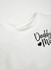 Cozy Pixies Baby Girl Letter Graphic Sweatshirt,In Fall/Winter - White - View 4