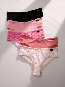 5 gói In Anh đào Chi tiết Patched thư Quần nữ - Nhiều màu - Xem 1